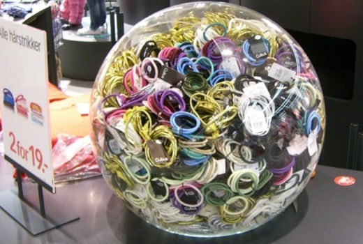 hair band ball display