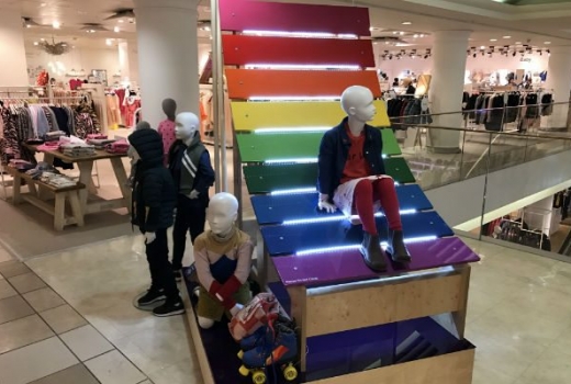 shop display using child mannequins